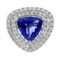 APP: 13.1k *4.04ct Tanzanite and 0.94ctw Diamond 14KT White Gold Ring (Vault_R7_7146)