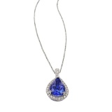 APP: 19.7k *7.61ct Tanzanite and 0.51ctw Diamond Platinum Pendant/Necklace (GIA CERTIFIED) (Vault_R7