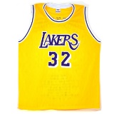 Very Rare Magic Johnson Signed Lakers Career Highlight Start Jersey Authenticated By JSA