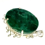 APP: 11.6k Fine Jewelry Designer Sebastian 343.30CT Oval Cut Green Beryl and Sterling Silver Pendant