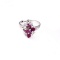 APP: 0.9k Fine Jewelry 1.00CT Ruby And Topaz Platinum Over Sterling Silver Ring