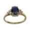 APP: 1.1k Fine Jewelry Designer Sebastian 14 KT Gold, 1.67CT Blue And White Sapphire Ring