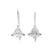 Fine Jewelry Designer Sebastian, French Cubic Zironia And Sterling Silver Earrings