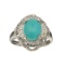 Fine Jewelry Designer Sebastian, Turquoise And Sterling Silver Ring