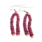 APP: 0.7k 28.00CT Round Cut Bead Ruby And White/Yellow Sterling Silver Earrings