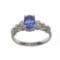 APP: 1.5k Fine Jewelry 14 KT White Gold, 1.01CT Tanzanite And White Sapphire Ring