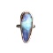 APP: 0.9k Fine Jewelry 9.84CT Free Form Blue-Green  Boulder Brown Opal And Sterling Silver Ring