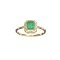 APP: 1.1k Fine Jewelry Designer Sebastian 14 KT Gold, 0.67CT Green Emerald And Diamond Ring