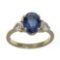APP: 1.2k Fine Jewelry Designer Sebastian 14 KT Gold, 2.78CT Blue And White Sapphire Ring