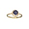 Fine Jewelry Designer Sebastian 14 KT Gold, 1.27CT Round Cut Blue Sapphire And Diamond Ring