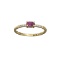 APP: 0.6k Fine Jewelry 14 KT Gold, 0.29CT Red Ruby And Diamond Ring