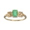 Designer Sebastian 14 KT Gold 0.61CT Emerald and 0.01CT Round Brilliant Cut Diamond Ring
