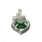 APP: 0.6k Fine Jewelry 8.00CT Oval Cut Green Beryl/White Sapphire And Sterling Silver Pendant