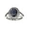 APP: 0.6k Fine Jewelry Designer Sebastian, 2.35CT Oval Cut Blue Sapphire And Sterling Silver Ring