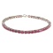 APP: 2.3k Fine Jewelry 9.60CT Ruby And Sterling Silver Tennis Bracelet