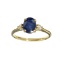 APP: 1k Fine Jewelry 14 KT Gold, 1.61CT Blue And White Sapphire Ring