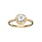 Fine Jewelry Designer Sebastian 14 KT Gold, 0.93CT Round Cut Blue Aquamarine And Diamond Ring