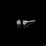 APP: 0.5k *Fine Jewelry 14 kt. White Gold, Custom Made 0.25CT Round Brilliant Cut Diamond Earrings (