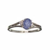 APP: 0.8k Fine Jewelry Designer Sebastian 0.51CT Tanzanite /Topaz  And Sterling Silver Ring