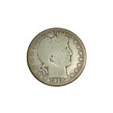 Rare 1912-D Barber Half Dollar Coin
