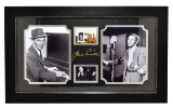 Very Rare Plate Signed Photo Of Frank Sinatra With Authenic Original Swatch Of Clothing