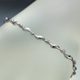 APP: 2.4k *Fine Jewelry 14KT White Gold, 0.15CT Round Brilliant Cut Diamond Bracelet (VGN A-306) (Va
