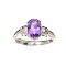 APP: 0.7k Fine Jewelry 1.20CT Oval Cut Amethyst Quartz And Platinum Over Sterling Silver Ring