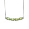 Fine Jewelry Designer Sebastian 1.76CT Oval Cut Green Peridot And Sterling Silver Pendant W Chain