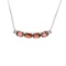 Fine Jewelry Designer Sebastian 2.25CT Oval Cut Almandite Garnet And Sterling Silver Necklace