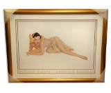 Alberto Vargas (Hawaii Girl) Exquisitely Museum Framed & Matted Print