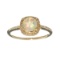 Designer Sebastian 14 KT Gold 12.14CT Round Cut Opal and 0.06CT Round Brilliant Cut Diamond Ring