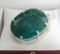 APP: 14.3k Fine Jewelry Designer Sebastian 336.88CT Oval Cut Emerald and Sterling Silver Pendant