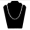 APP: 4.8k *Silver 22.60ctw Aquamarine and 0.34ctw Diamond Silver Necklace (Vault_R8_23223)