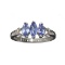 APP: 1.7k Fine Jewelry 1.10CT Marquise Cut Tanzanite And Platinum Over Sterling Silver Ring