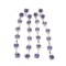 Platinum Over Sterling Silver Fancy Purple French Cubic Zirconium Earrings