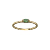 APP: 0.6k Fine Jewelry 14 KT Gold, 0.15CT Green Emerald And Diamond Ring