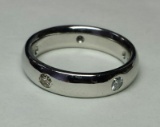 *Fine Jewelry 0.25CT Diamond And Platinum Ring (FJ F356)