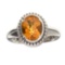 APP: 0.6k Fine Jewelry Designer Sebastian 2.59CT Oval Cut Citrine and Sterling Silver Ring