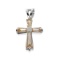 Fine Jewelry Designer Sebastian, French Cubic Zironia And Sterling Silver Cross Pendant