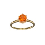 APP: 0.6k Fine Jewelry Designer Sebastian 14 KT Gold, 0.87CT Citrine And Diamond Ring