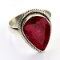 APP: 1.4k 5.08CT Pear Cut Ruby and Sterling Silver Ring