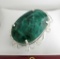 APP: 13.9k Fine Jewelry Designer Sebastian 335.96CT Oval Cut Emerald and Sterling Silver Pendant