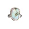 APP: 0.9k Fine Jewelry 7.41CT Free Form Green-Blue Boulder Brown Opal And Sterling Silver Ring