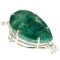 Fine Jewelry Designer Sebastian 392.25CT Pear Cut Green Beryl Emerald and Sterling Silver Pendant