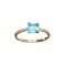 APP: 0.6k Fine Jewelry Designer Sebastian 14 KT Gold, 1.29CT Blue Topaz And Diamond Ring