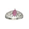 APP: 0.5k Fine Jewelry Designer Sebastian, 0.90CT Ruby and White Topaz Sterling Silver Ring