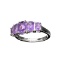 APP: 1k Fine Jewelry 1.50CT Oval Cut Purple Amethyst Quartz And Platinum Over Sterling Silver Ring