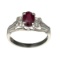 APP: 0.5k Fine Jewelry Designer Sebastian, 1.27CT Ruby And White Topaz Sterling Silver Ring