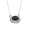 Rare Designer Sebastian Vintage, Dark Sapphire And Sterling Silver Pendant With Chain