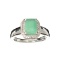 APP: 0.8k Fine Jewelry 1.73CT Green Emerald And White Sapphire Sterling Silver Ring
